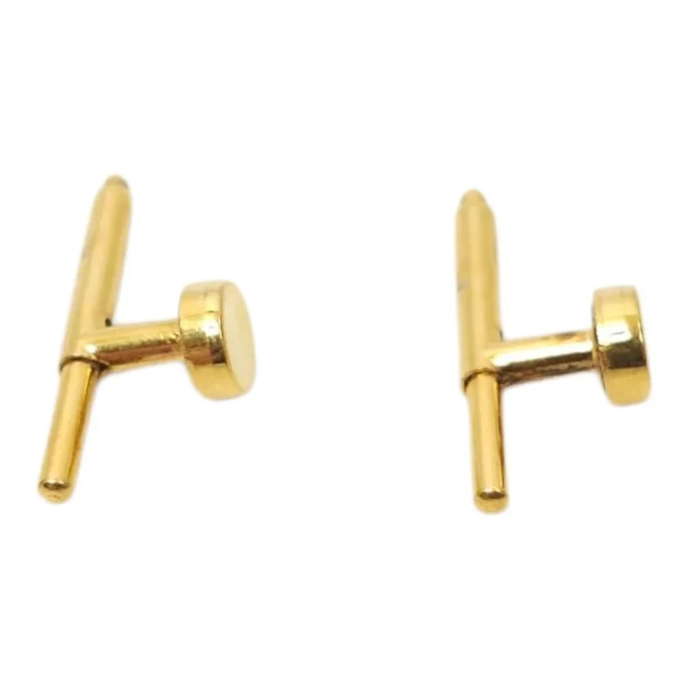 Vintage Gold Tone Cuff Bar Cufflinks Tuxedo Studs Men MCM Jewelry